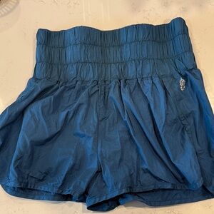 Free People High Waist Blue Shorts